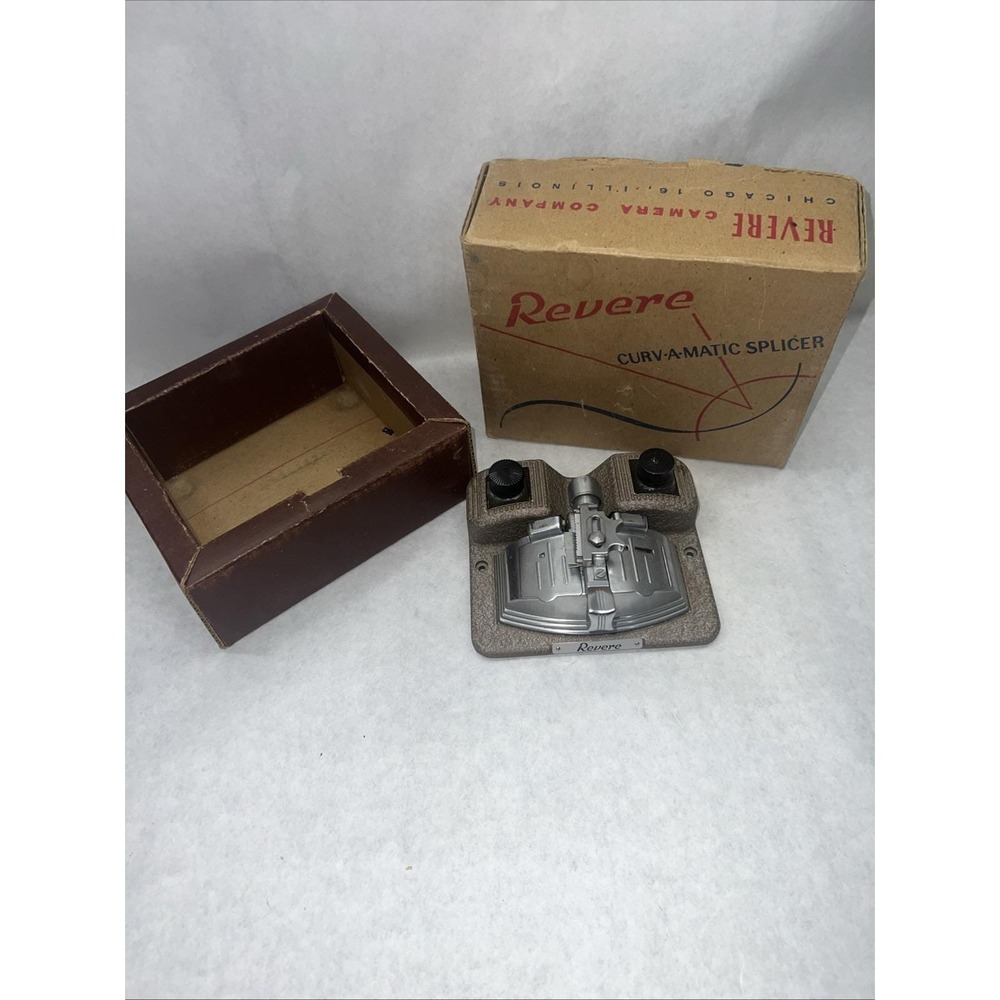 Vintage Revere Curv-A-Matic Film Splicer 8mm 16mm Movie Box